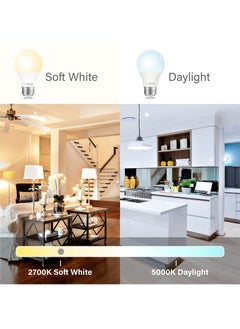 Sigalux Light Bulbs 100 Watt Equivalent Led Bulbs, A19 Daylight Standard Light Bulbs 5000K White,Non-Dimmable 13W Energy Efficient Light Bulbs With E26 Medium Base,1500Lm, Ul Listed, 6 Packs  - Image 4