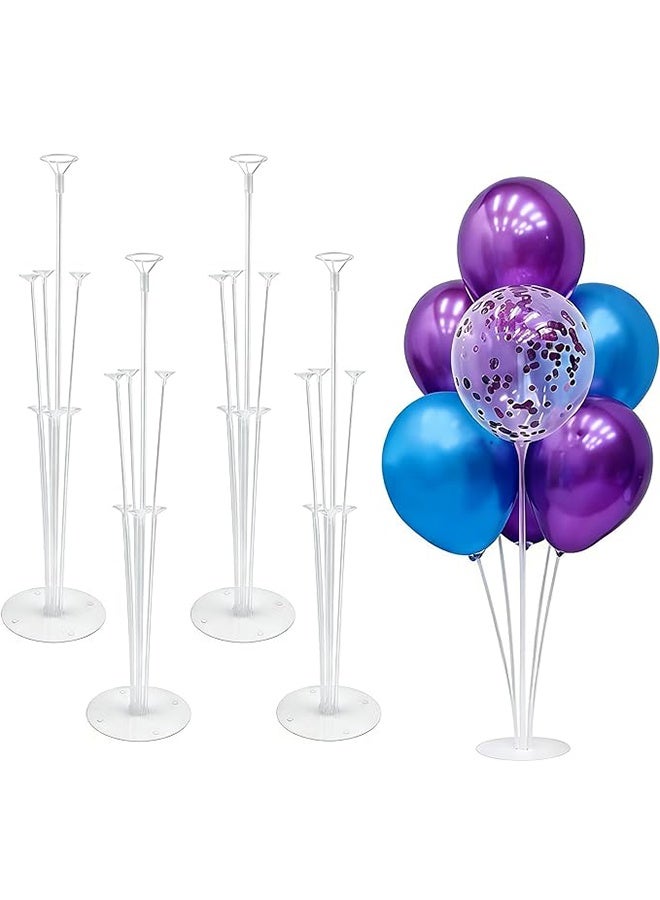4 Pack Balloon Stand Kit, With Balloon Sticks, Stands for Table & Floor, Archer with Base for Parties & Decorations, Christmas Party Birthday Wedding Decoration - Not Include Balloons - Image 1