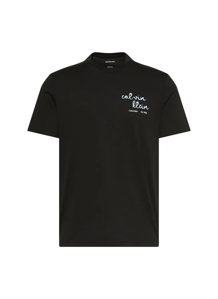 Calvin Klein Jeans Black Graphic Logo T-Shirt for Men | Best Price UAE