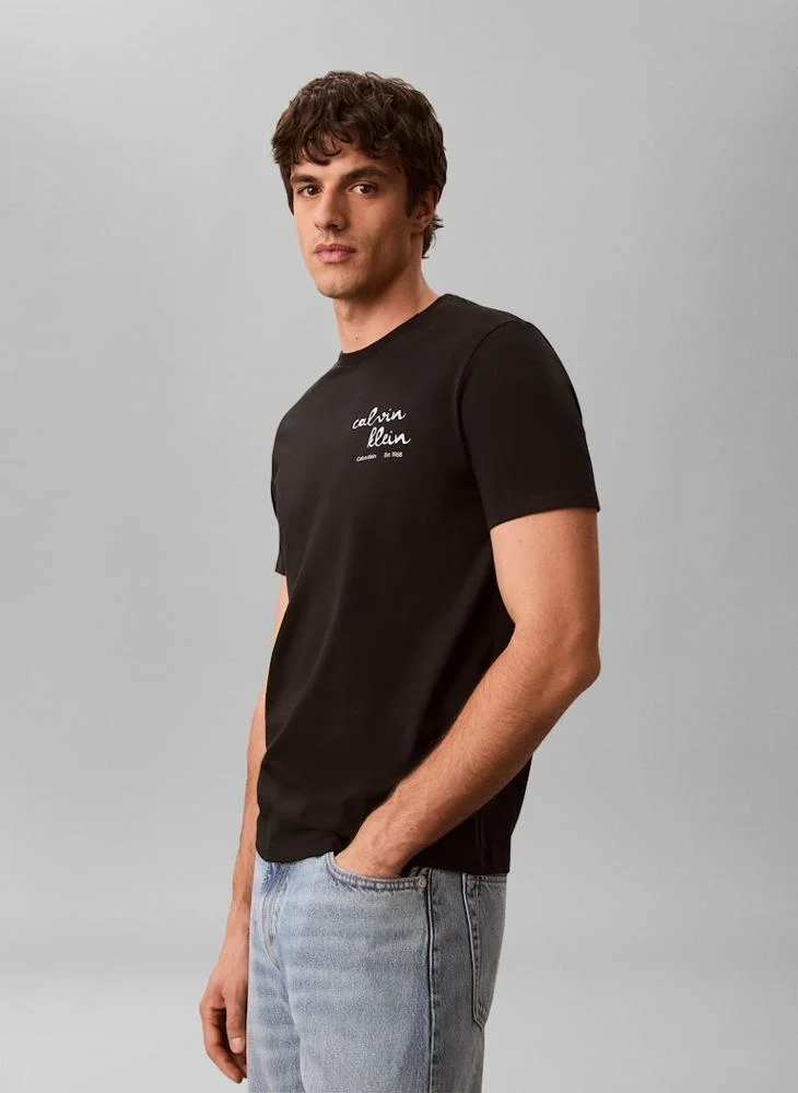 Calvin Klein Jeans Black Graphic Logo T-Shirt for Men | Best Price UAE