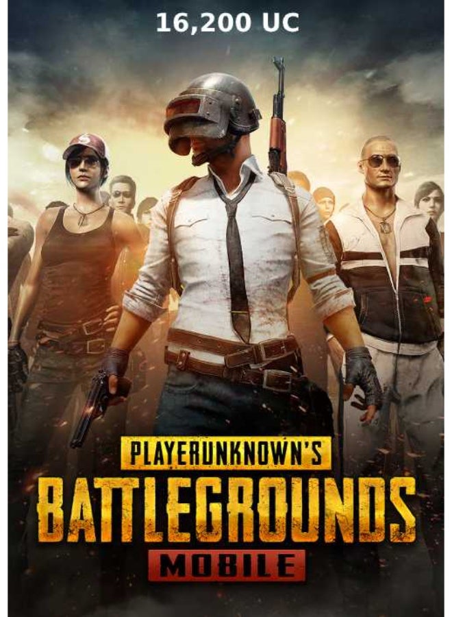 بطاقة هدايا رقمية للعبة PUBG Mobile بقيمة 16200 UC.