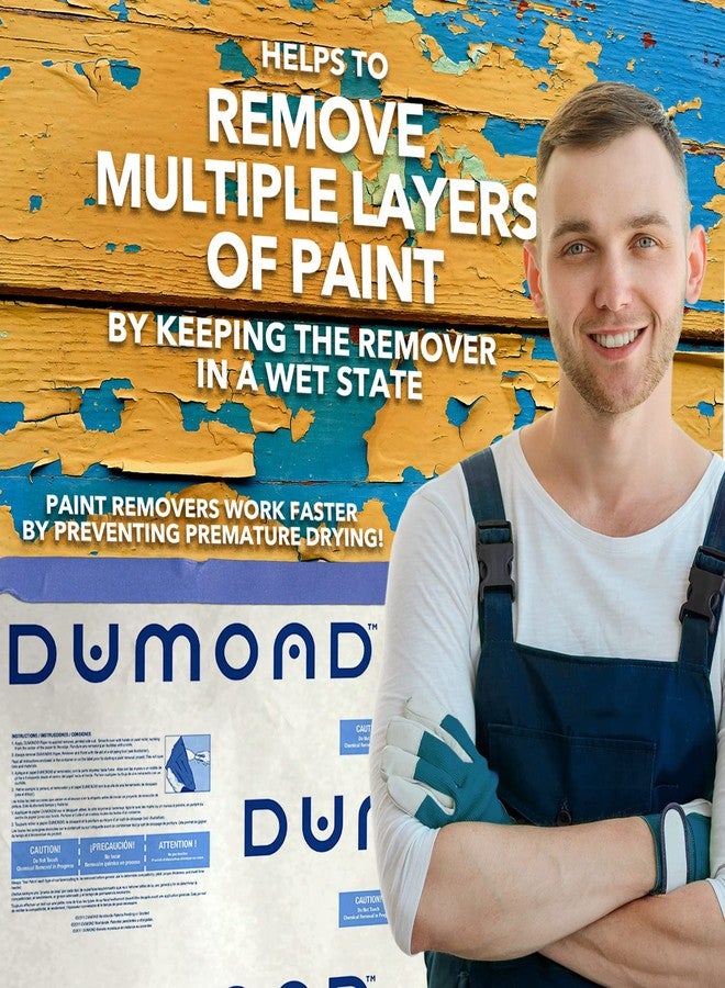 Dumond Laminated Paper - Keeps Dumond Paint Removers in Wet State - Extends Product Life & Speeds Removal - Traps Paint Flakes & Debris - Easy Disposal of All Paint Residue - 1 Roll, 13” x 300 ft. - Image 4