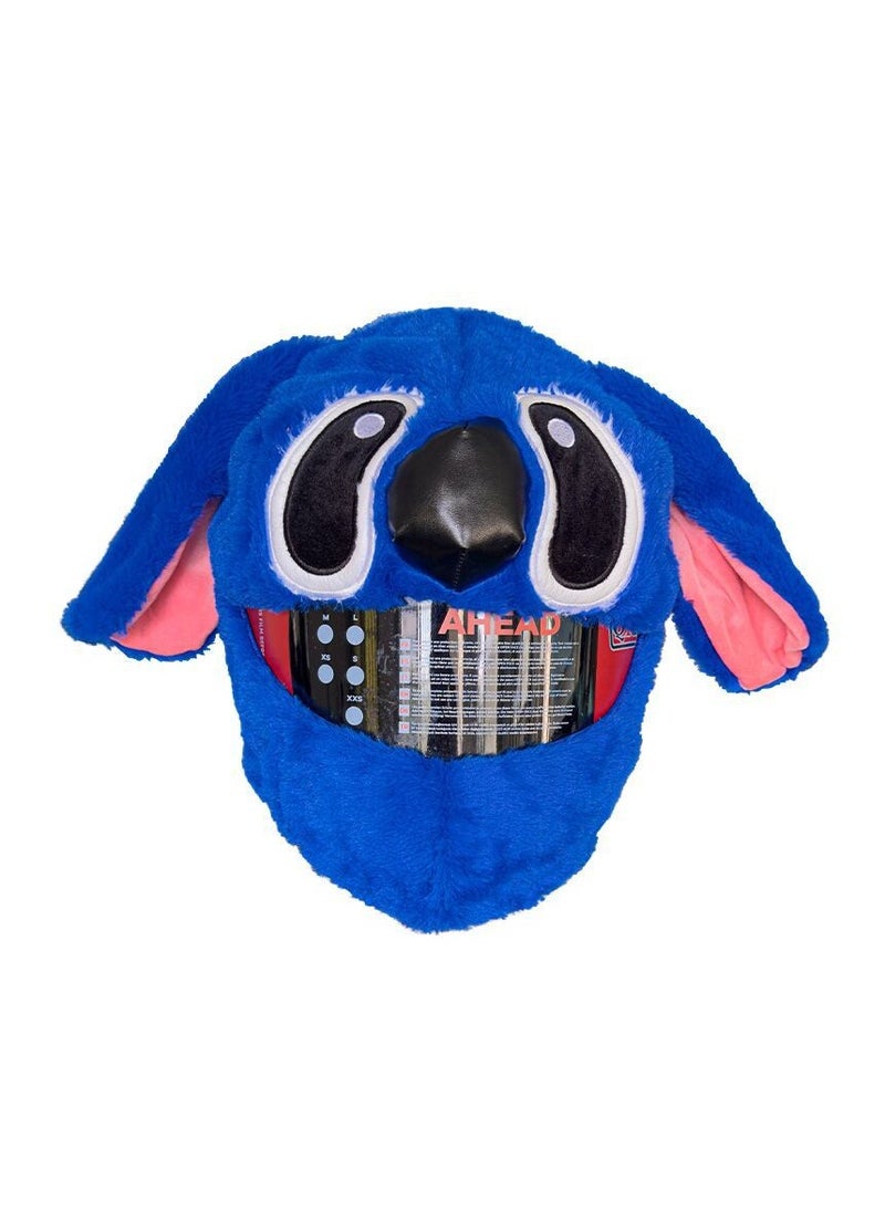 OMEVE Motorbike Modular Full Helmet One Piece Helmet Cover Crazy Fun Motorcycle Helmet Cover Plush Full Helmet Protector Fun Riding Gift For Outdoor Personalised Helmet, Blue Snoopy  - Image 1