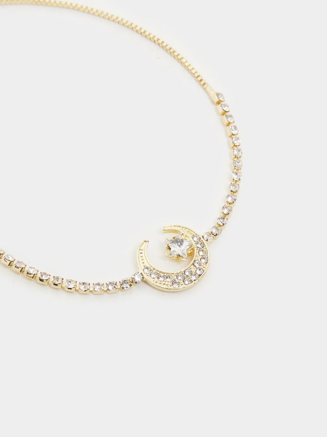 Styli Styli Embellished Moon and Star Charm Bracelet  - Image 2