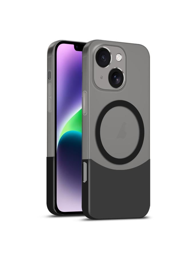 اس-توب جراب لهاتف iPhone 14 مزود بخياطة مزدوجة اللون من MagSafe جراب مغناطيسي للكمبيوتر الشخصي - Image 1