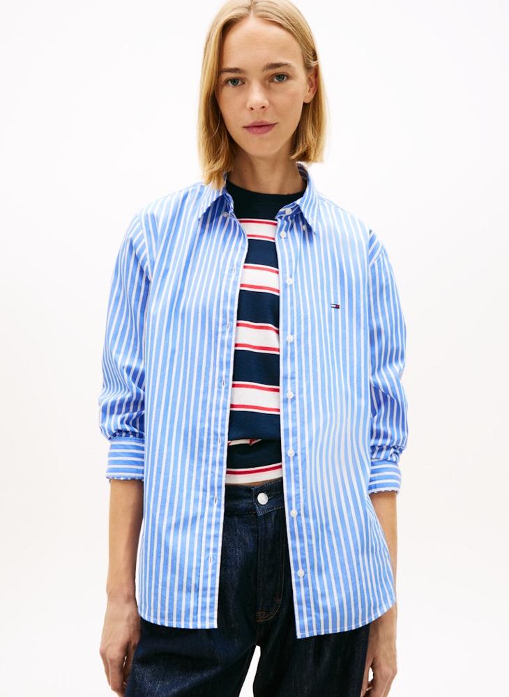 TOMMY JEANS Regular Fit Button-Down Poplin Shirt - Image 3