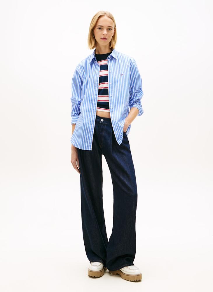 TOMMY JEANS Regular Fit Button-Down Poplin Shirt - Image 4
