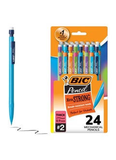 Bic Xtrastrong Thick Lead Mechanical Pencil With Colorful Barrel Thick Point (0.9Mm) 24Count Pack With Erasers (Mplwp241)  - Image 2