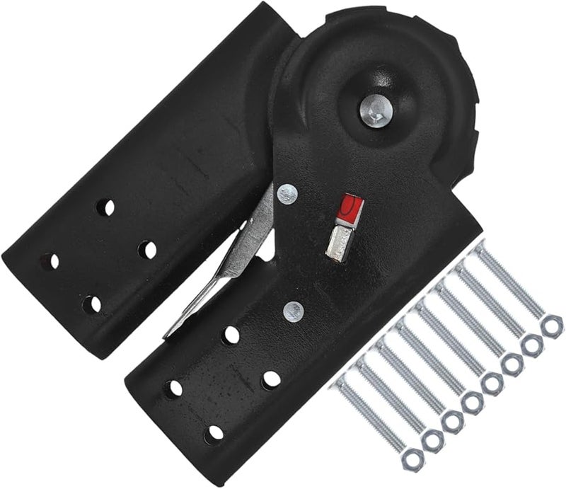 Metal Attic Ladder Hinge Replacement Kit with Safety Lock and Screws for Easy Installation - Image 1