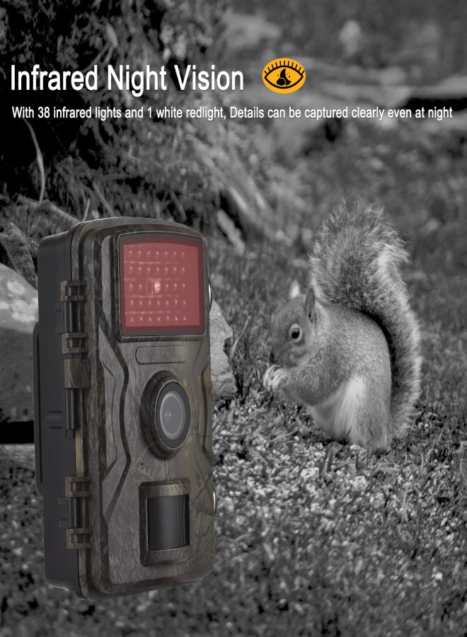 1080P Trail Camera 16MP Wildlife Scouting Camera Tracking Camera with 2.0 Inch TFT Color Screen 0.8s Trigger Time Supports Infrared Night Vision Motion Activated IP66 Waterproof - Image 5