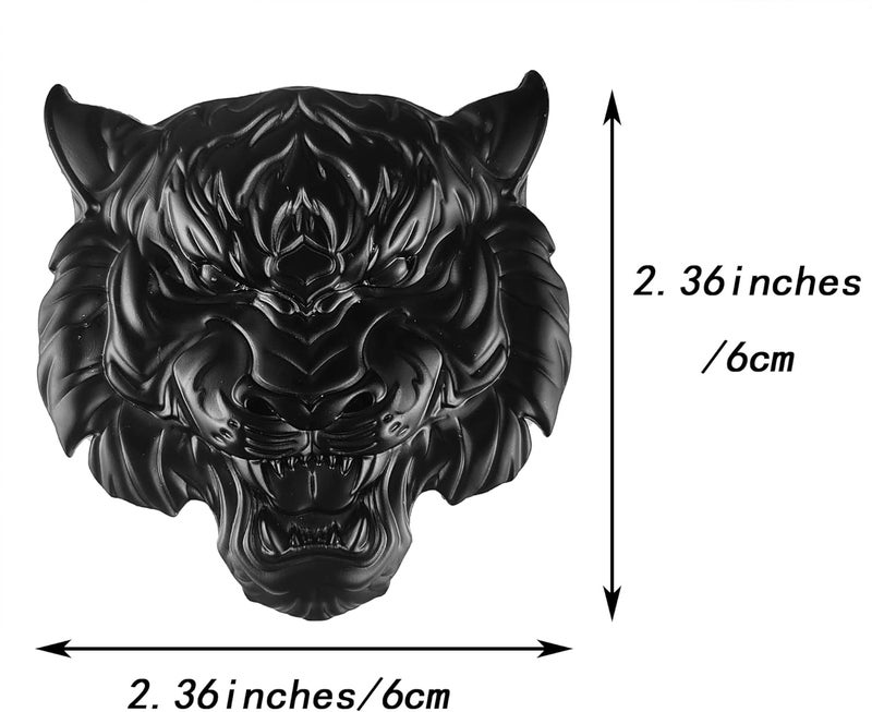 OnlyYou.X Tiger Head Emblem - Metal Black Badge for Pickup and Car - Image 2