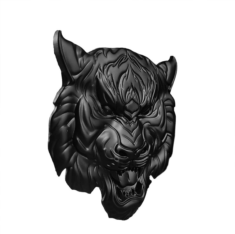 OnlyYou.X Tiger Head Emblem - Metal Black Badge for Pickup and Car - Image 3