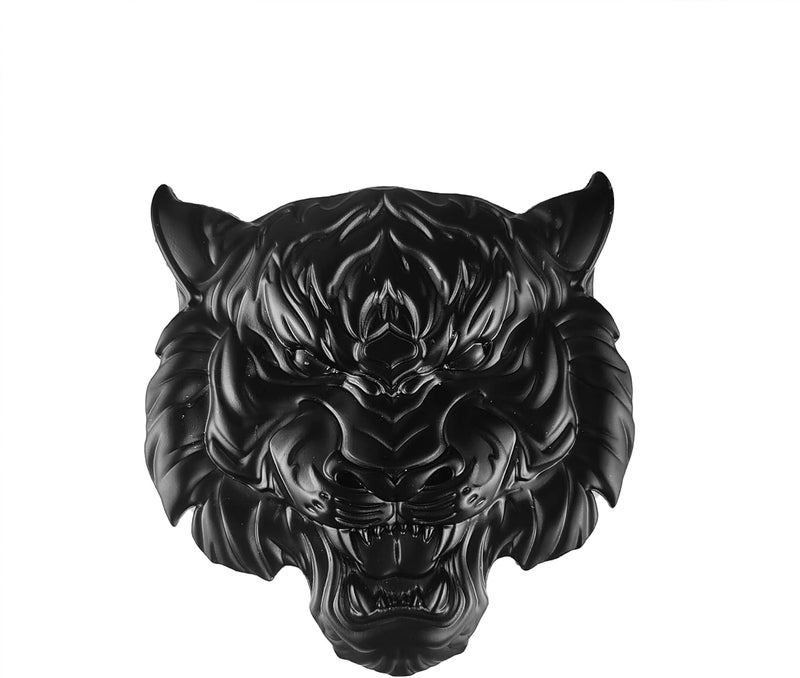 OnlyYou.X Tiger Head Emblem - Metal Black Badge for Pickup and Car - Image 1