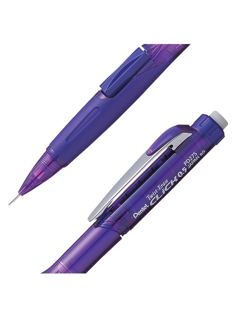 Pentel قلم رصاص ميكانيكي 4 قطع طرف 0.5 مم متعدد الألوان - Image 2