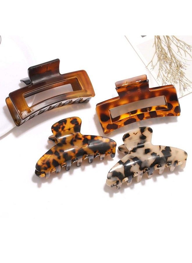 PHALIN - Large Tortoise Shell Hair Clip Claws For Women Girls Jumbo Acetate Hair Catch Barrettes Strong Hold French Designed Hair Jaw Clamps For Thick Long Hair - Image 1