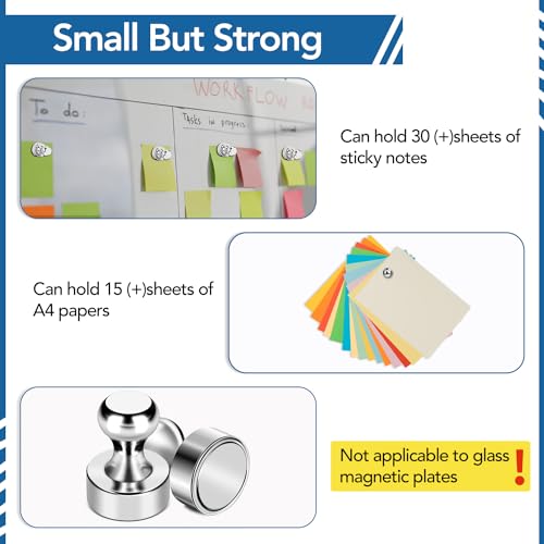 LOVIMAG Fridge Magnets 18Pcs Refrigerator Whiteboard Small Strong Magnet Classroom Kitchen Accessories Decorative Locker Set Decor Must Haves Office Calendar Refrigerador Magnetic Cute Crafts Silver - Image 5
