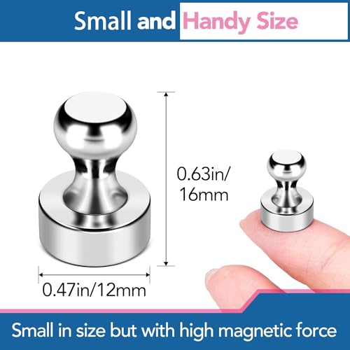 LOVIMAG Fridge Magnets 18Pcs Refrigerator Whiteboard Small Strong Magnet Classroom Kitchen Accessories Decorative Locker Set Decor Must Haves Office Calendar Refrigerador Magnetic Cute Crafts Silver - Image 3