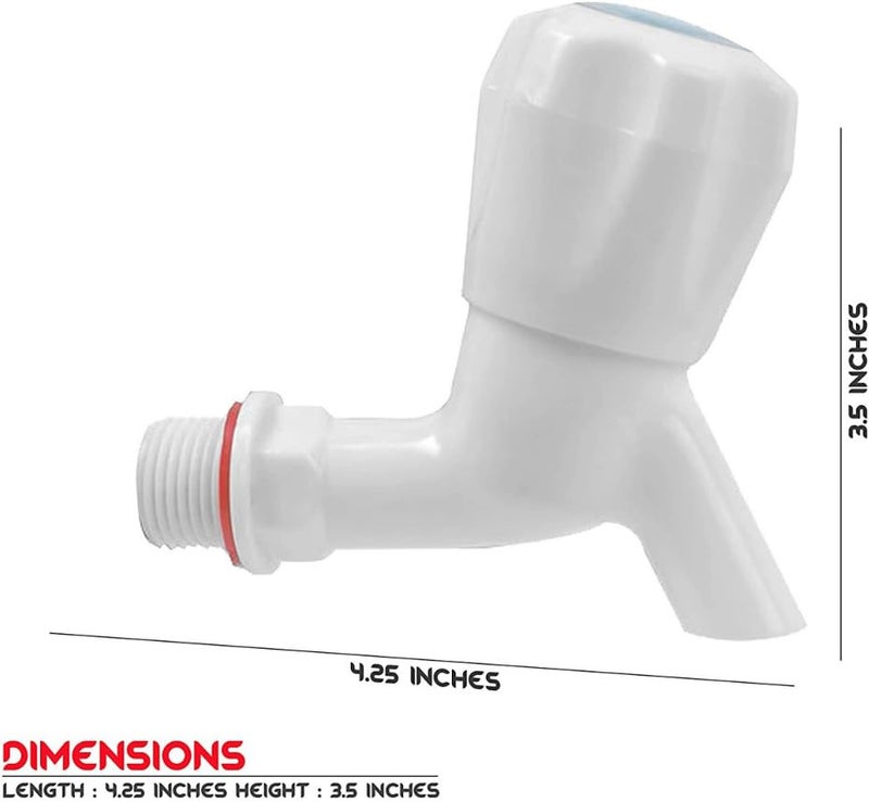 COSSIMO Polo Plastic Bib Cock for Bathroom Pack of 12 - Image 2