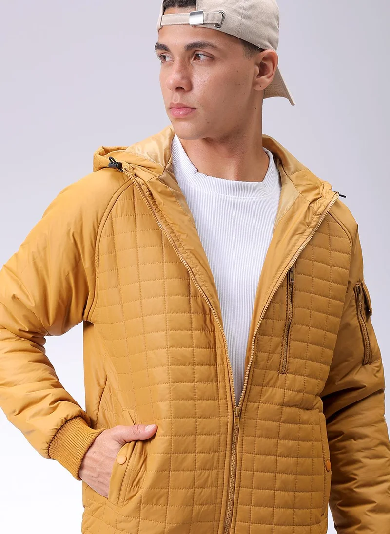 ذا انديان كراج كو Men Slim Fit Solid Puffer Jackets