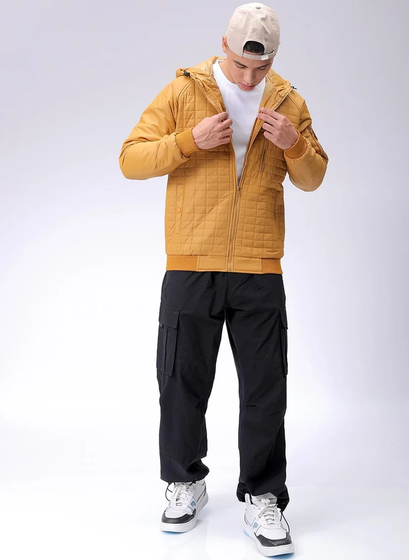 The Indian Garage Co  Men Slim Fit Solid Puffer Jackets for Men | Best Price UAE