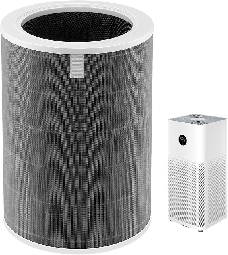 Leemone Replacement Filter Compatible with Xiaomi 2, 2h, 2s, 2pro, 3, 3c, 3h, 3pro Smart Air Purifier, with H13 True HEPA and Activated Carbon, 3-Stage Filtration Capture 99.97% of Airborne Particles - Image 1