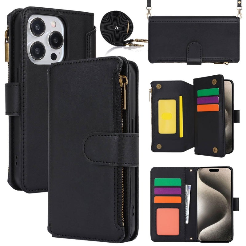 Protective Case | Card Holder | Zipper Closure | Cover for Samsung Galaxy S22 Ultra - Image 1