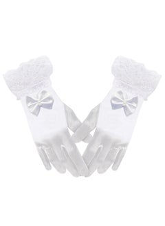 SYOSI Gloves for Women Flower Girl Gloves Lace Princess Gloves Wedding Pageant Princess Flower Girls Gloves for Wedding Banquet Dress Match Wedding Student Performance Sum or Winter  - Image 1