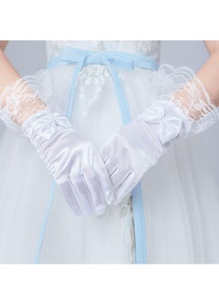 SYOSI Gloves for Women Flower Girl Gloves Lace Princess Gloves Wedding Pageant Princess Flower Girls Gloves for Wedding Banquet Dress Match Wedding Student Performance Sum or Winter  - Image 2