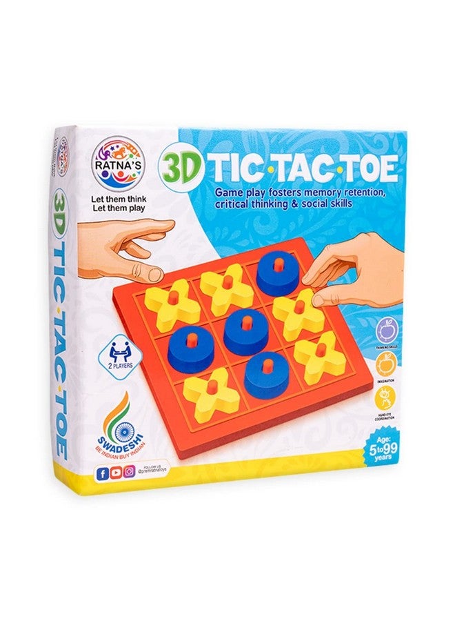 راتاناز لعبة الطاولة العائلية الكلاسيكية ثلاثية الأبعاد Tic Tac Toe التي تتحدى العقل للأطفال والكبار - Image 1