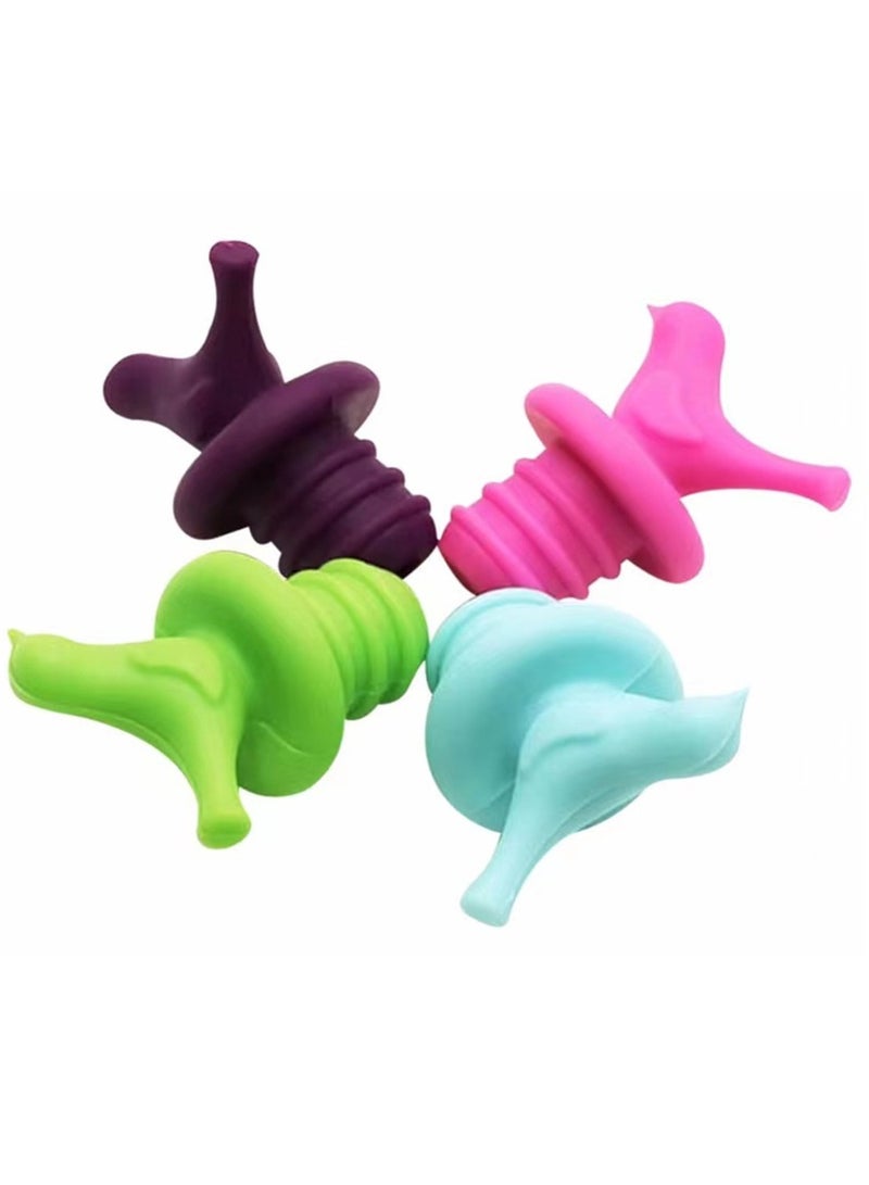 4Pcs Creative Bird Design Silicone Bottle Stopper Leak Free Bottle Cap Fresh Keeping Reusable Vacuum Sealed Kitchen Accessories  - Image 2