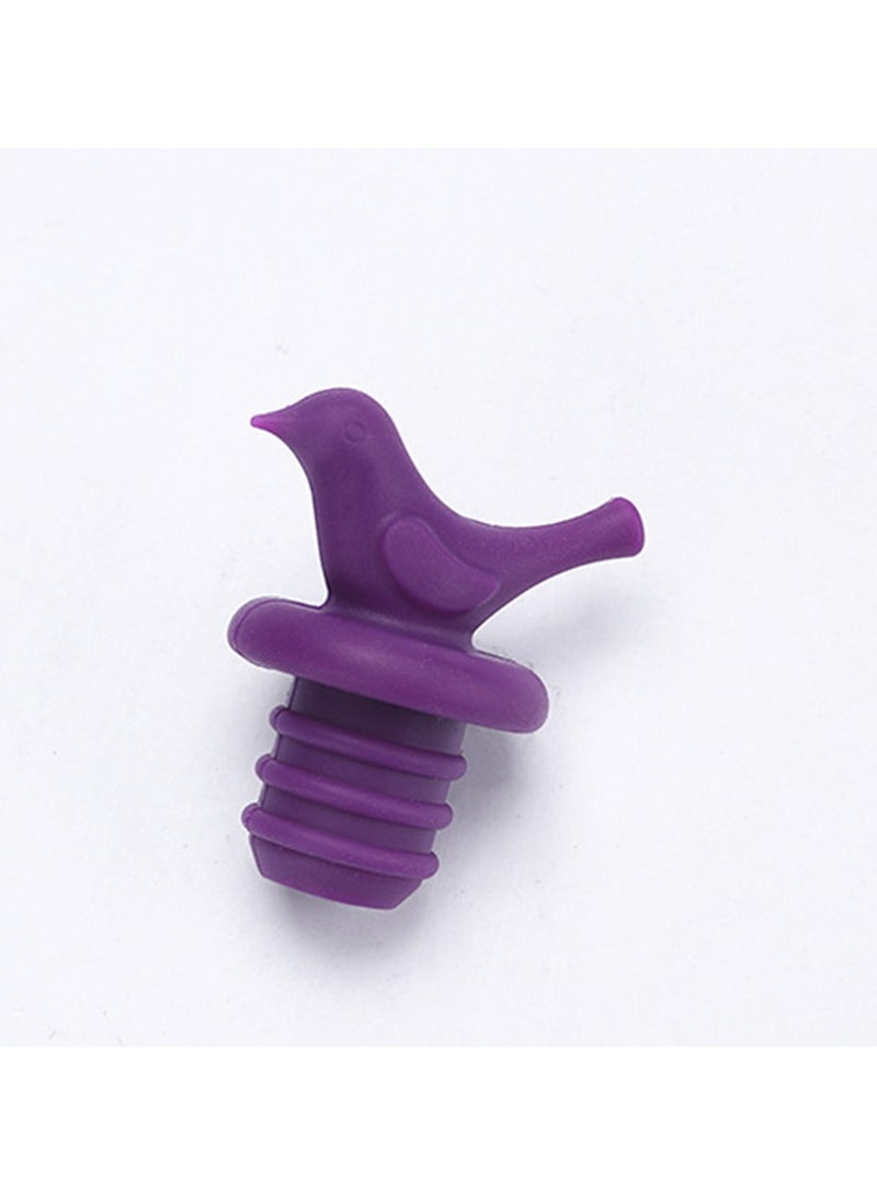 4Pcs Creative Bird Design Silicone Bottle Stopper Leak Free Bottle Cap Fresh Keeping Reusable Vacuum Sealed Kitchen Accessories  - Image 4