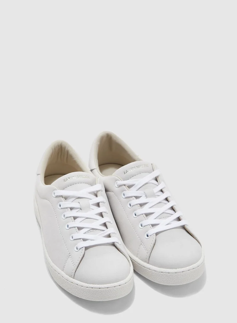 Karen Millen Frida Lace Sneaker -  Off White