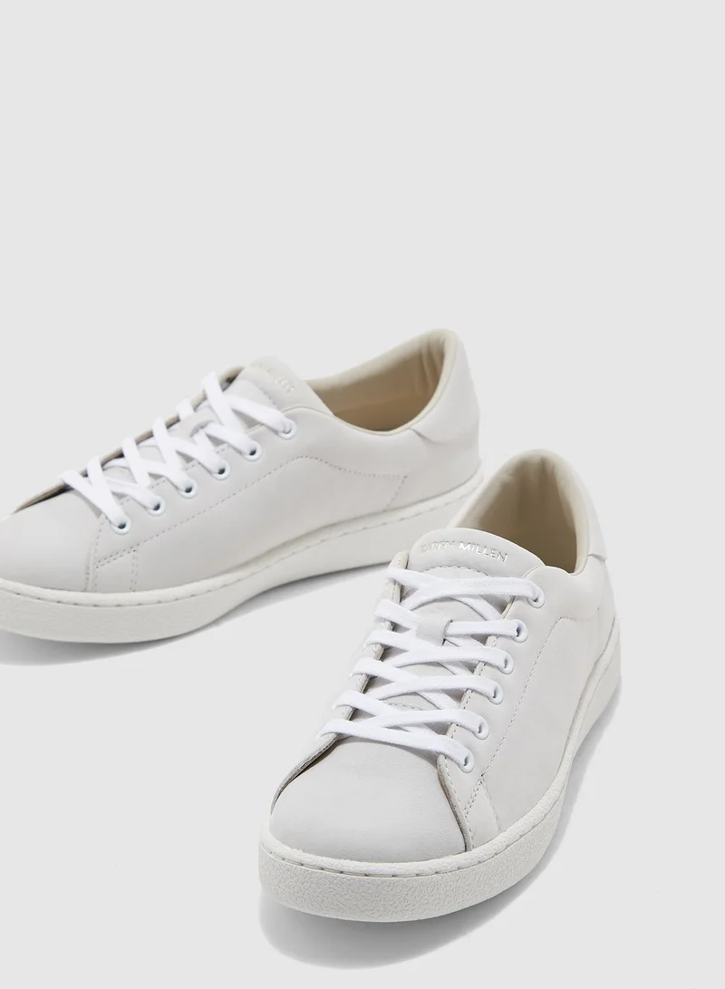 Karen Millen Frida Lace Sneaker -  Off White
