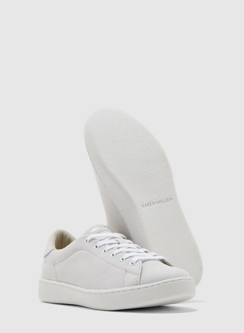 Karen Millen Frida Lace Sneaker -  Off White