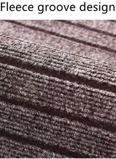 Kutis 2-Piece Set Kitchen Mat Non-Slip Rugs Set Line Design Quickly Absorbs Water Brown 120 x 40 and 60 x 40 Centimeter  - Image 4