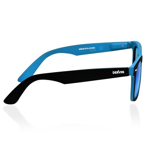 Dervin Square Polarized UV Protected Sunglasses for Men and Women (Blue Mirror) - Image 3