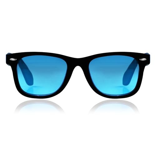 Dervin Square Polarized UV Protected Sunglasses for Men and Women (Blue Mirror) - Image 2