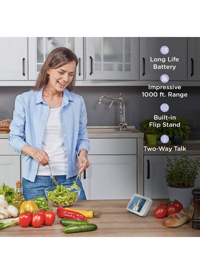 hubble connected HUBBLE CONNECTED Nursery Pal Glow+ Smart Baby Monitor with 5" Parent Unit and Wi-Fi Viewing via Free App - 7-Color Night Light, Sleep Trainer, Remote Pan Tilt Zoom, 2-Way Talk, Infrared Night Vision  - Image 4