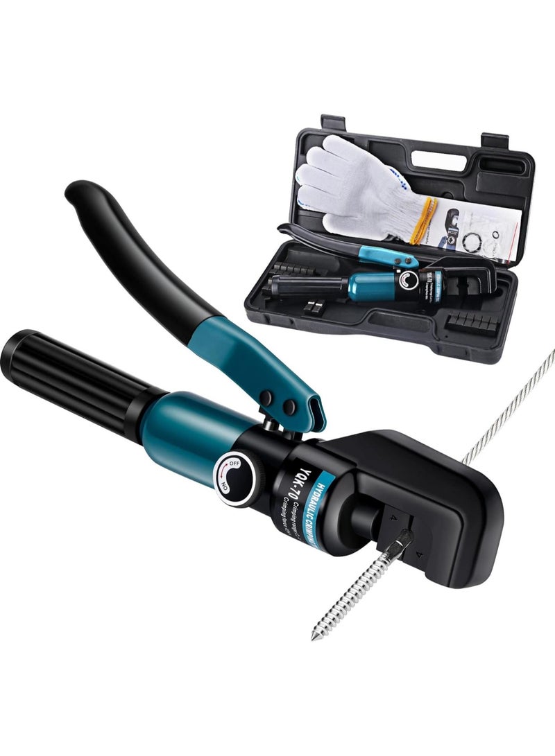 GGOOT Upgrade Hydraulic Crimping Tool/ Hydraulic Crimper with 9 Dies for Stainless Steel Cable Railing System, Cable Railing Hardware Hydraulic Crimping Tool DC03  - Image 2