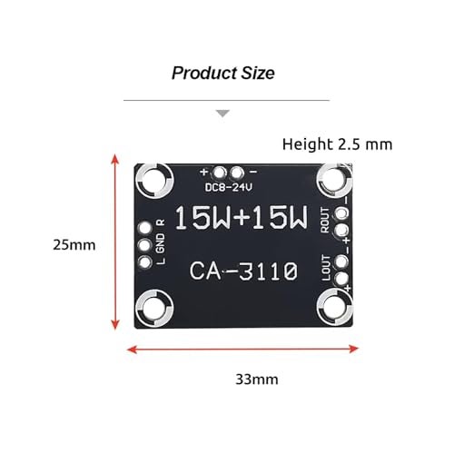 SpiderJuice 1Pc TPA3110 Dual Channel Stereo Digital Audio Amplifier Board 15W + 15W Class D Digital Power Amplifier Module - Image 4