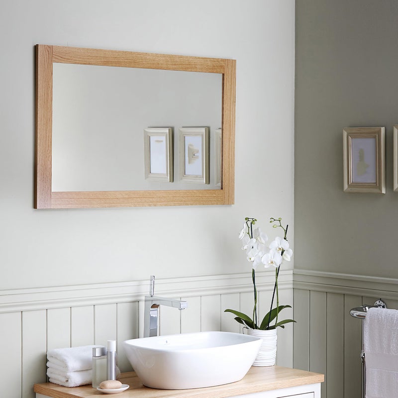 TIANLDD 27 FT Wood Grain Wallpaper Border, Removable Waterproof Mirror Border Peel and Stick,Bathroom Mirror Frame Border.(Natural Oak) - Image 4
