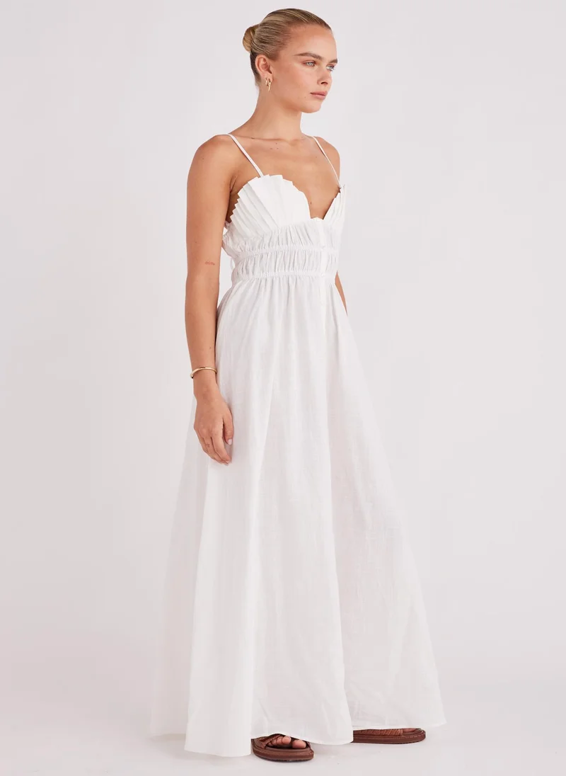SNDYS White Ruffled Sundress