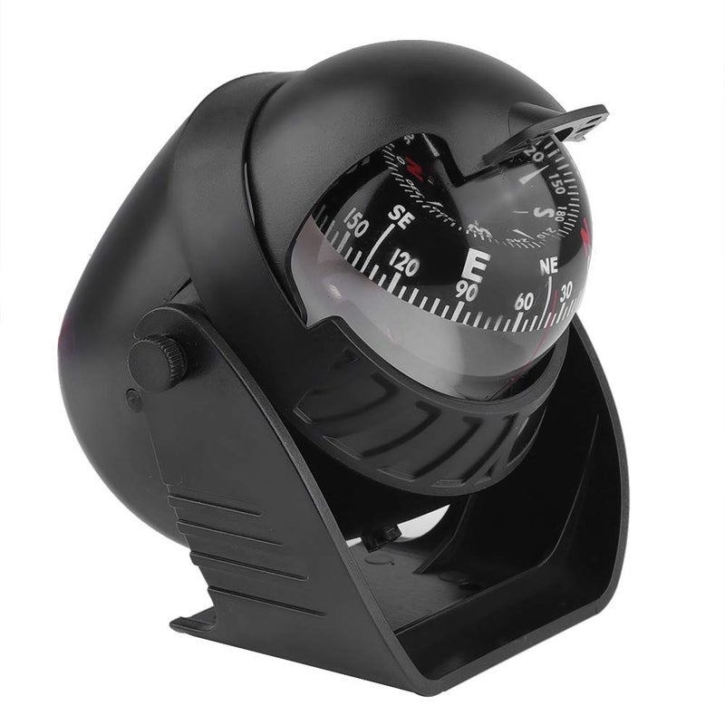 Self Adhesive Portable Compass Ball with Magnifier Dial Strong Magnet Precise Navigation Weather Resistant Plastic - Image 4
