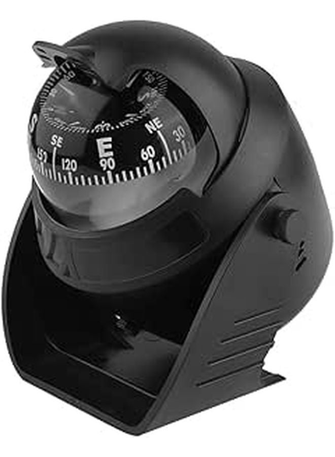 Self Adhesive Portable Compass Ball with Magnifier Dial Strong Magnet Precise Navigation Weather Resistant Plastic - Image 1