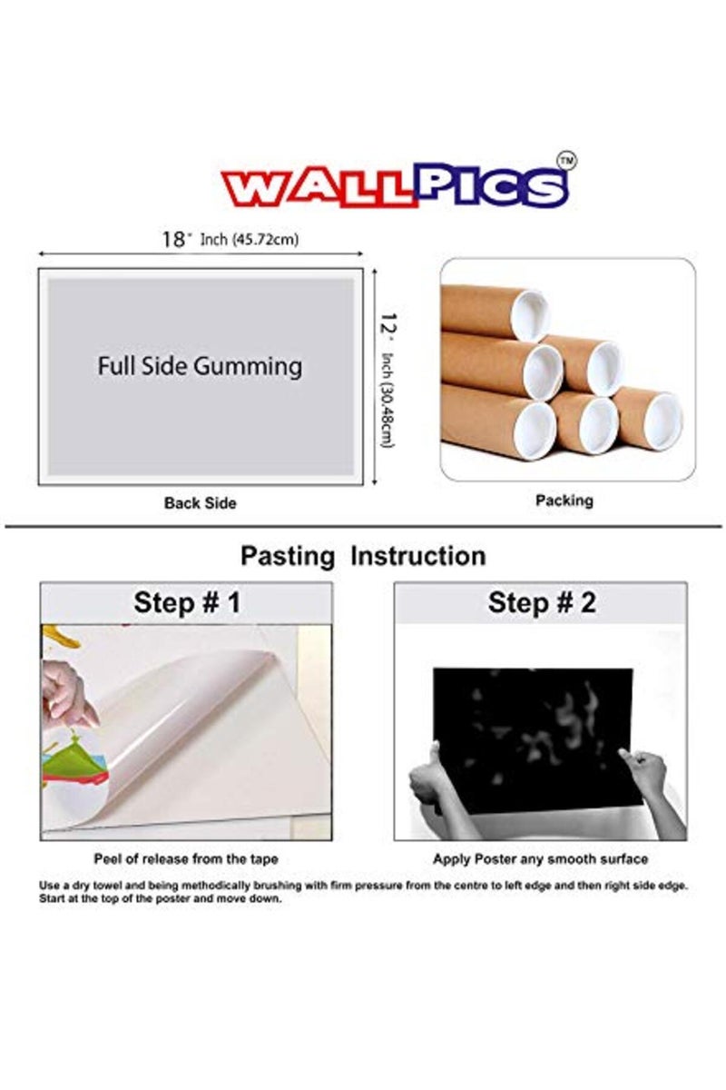 wallpics Seven Lucky Running Horses Vastu Wallpapers Fully Waterproof Vinyl Sticker Poster for Living Room, Bedroom, Office, Kids Room, Hall(12X18) - Image 5