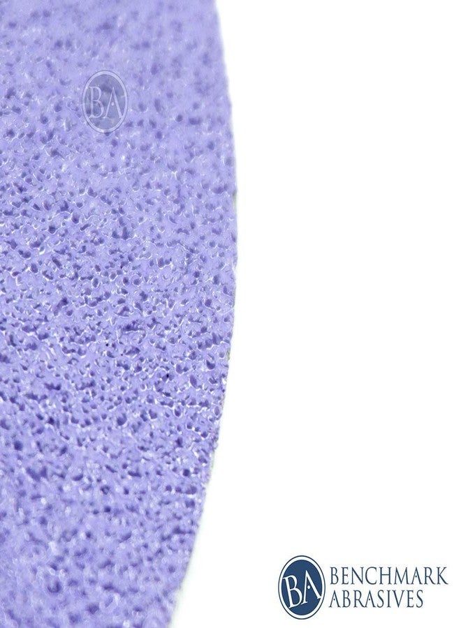 كاشطة القياس أقراص Benchmark Abrasives المصنوعة من السيراميك الفاخر مقاس 5 بوصات، مزودة بخمس فتحات، ومدعمة بغشاء لاصق، لصنفرة المعادن والمعادن غير الحديدية والخشب والبلاستيك والألياف الزجاجية (عبوة من 50 قرصًا) - حبيبات 60 - Image 2