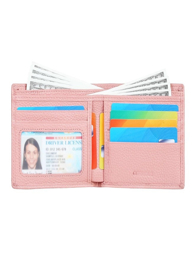 GERUOLA Ultra Slim Small RFID Wallet for Women, Leather Tiny Thin Bifold Pocket Ladies Wallet Short Wallets for Women (Pink) - Image 3