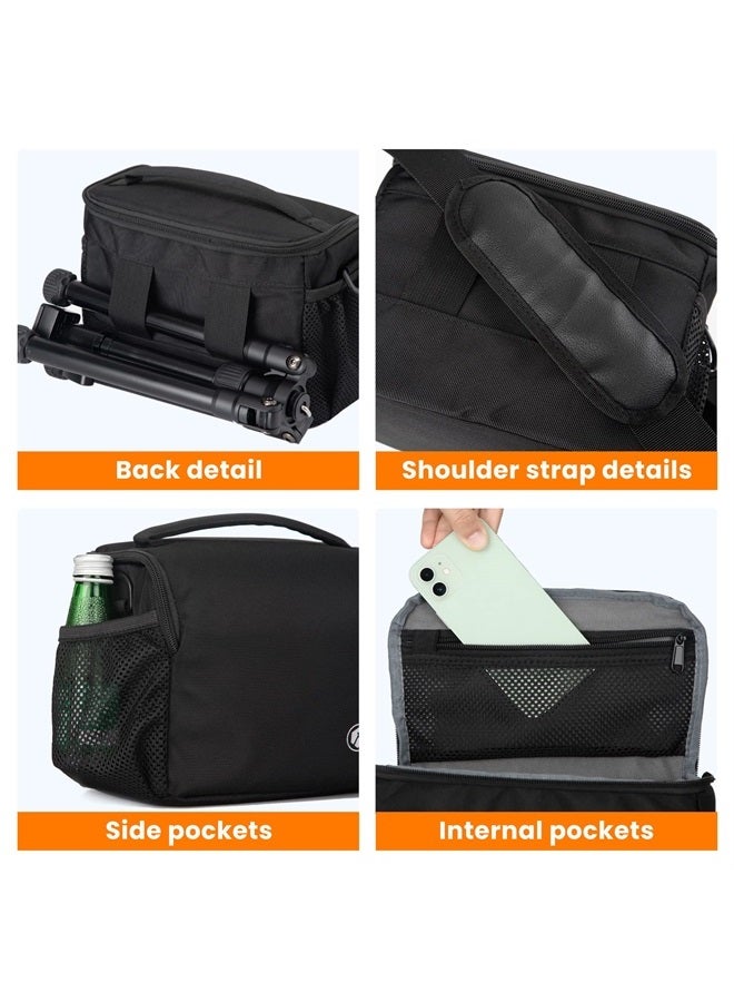 TARION Camera Bag Case DSLR Messenger Bag Small Camera Bag DSLR Shoulder Bag Camera Satchel Bag Gadget Bag Crossbody Sling Bag Case for SLR Mirrorless Compact Cameras Street Photography TSB-S - Image 4