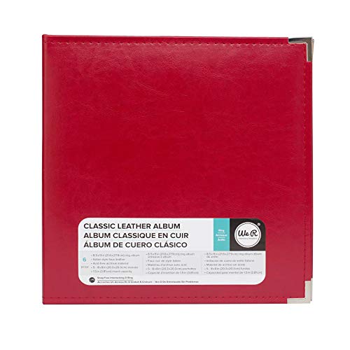 We R Memory Keepers D-Ring 8.5x11 Photo Album Red, Protect Memories and Photos, Soft, Acid-Free Faux Leather, Classy Decorative Spine Label, Snag-Free Rings, Includes 5 Page Protectors - Image 1