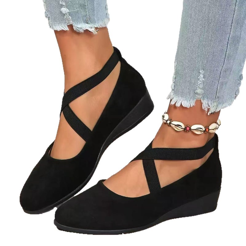 2025 Trade New Style Round-Toe Large Size Women'S Low-Heel Slip-On Casual Shoes For Women In Europe And America - Image 5